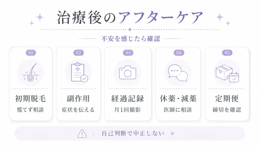 AGA治療後のアフターケア