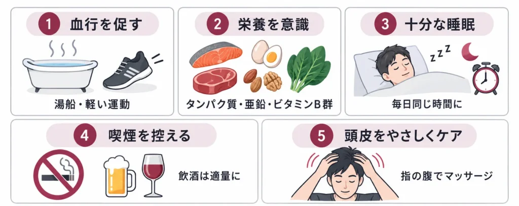 今日からできる薄毛改善の生活習慣