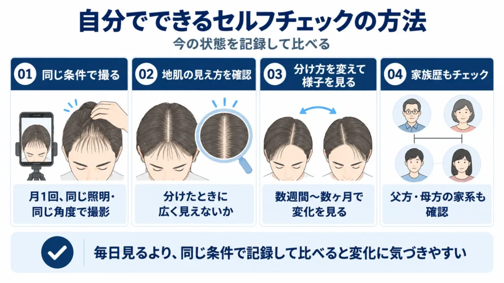 自分でできるセルフチェックの方法