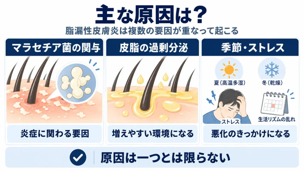 脂漏性脱毛症の主な原因は?